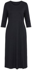 Ulla Popken 850910 Robe longue à manches 3/4 Noir