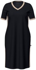 Ulla Popken 851237 Chemise de nuit rayée Noir