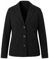 Ulla Popken 851341 Blazer stretch à fines rayures Noir