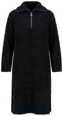 Ulla Popken 851563 Robe en maille à manches longues et col roulé Noir