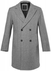 JP1880 851613 Croisé Manteau en laine Gris foncé