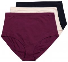 Ulla Popken 851736 Culottes taille haute lot de 3 Noir