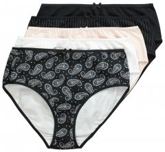 Ulla Popken 851752 Culottes à rayures lot de 5 Noir