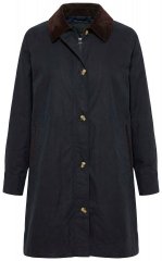 Ulla Popken 851765 Manteau en velours côtelé Bleu marine