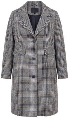 Ulla Popken 851826 Manteau en laine Blanc cassé