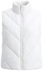 Ulla Popken 851833 Gilet matelassé à col montant Blanc cassé