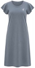 Ulla Popken 852218 Robe mi-longue à manches courtes Gris