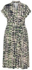 Ulla Popken 852257 Robe longue imprimée Taupe