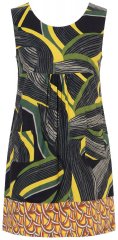 Ulla Popken 852329 Robe en jersey rayée Vert olive