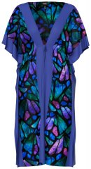 Ulla Popken 852333 Robe imprimée à cordon Lilas