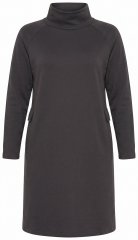 Ulla Popken 852456 Robe sweat à col roulé Marron foncé