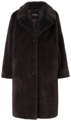 Ulla Popken 852605 Manteau en fausse fourrure Brun acajou