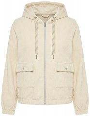Ulla Popken 852802 Veste en velours côtelé Blanc cassé