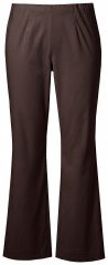 Ulla Popken 854910 Pantalon stretch chaud à taille élastique Brun acajou