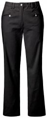 Ulla Popken 854987 Pantalon stretch chaud à ceinture confort Noir