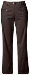 Ulla Popken 854987 Pantalon stretch chaud à ceinture confort Brun acajou