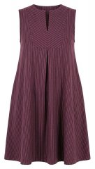 Ulla Popken 854988 Robe rayée Bordeaux