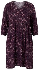 Ulla Popken 855270 Robe en jersey imprimée à col V Noir
