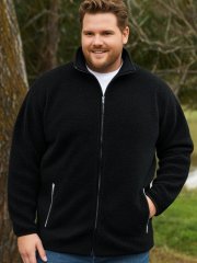 Espionage FL043 Veste polaire sherpa noir