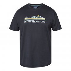 North Latitude Mountain T-Shirt V-Neck Noir
