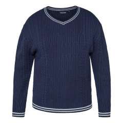 North Latitude V-Neck Knit Bleu marine