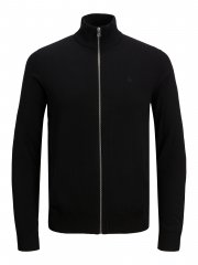Jack & Jones JJEMIL Knit Turtle Zip Cardigan Black