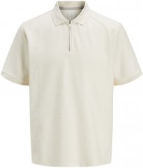 Jack & Jones Ronnie Polo with Zipper Bright White