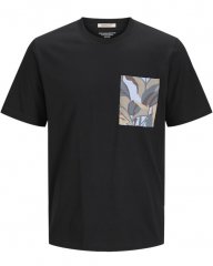  Jack & Jones Tavira Aop Pocket Crew Neck T-Shirt Black