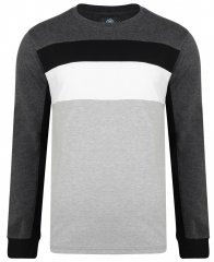 Kam Jeans 5240 Cut and Sew Long Sleeve T-shirt Grey