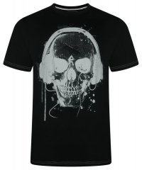 Kam Jeans 5811 T-shirt imprimé tête de mort Noir