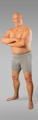 20 Nodi Stretch Cotton Boxer with Embroidered Long Leg Grey