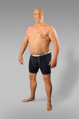 20 Nodi Stretch Cotton Boxer with Medium Leg 3-pack Black/Blue