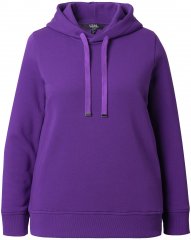 Ulla Popken Relaxed Fit Long Sleeve Hoodie Deep Violet