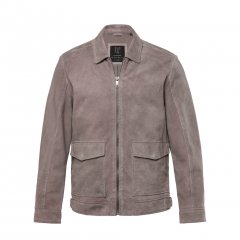 JP1880 Leather Jacket Lamskin Suede Grey