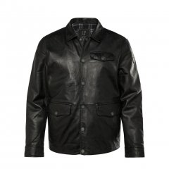 JP1880 Leather Jacket Finest Lamb Nappa Black