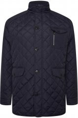 Kam Jeans KV139 Heritage Quilted Parka Jacket Navy