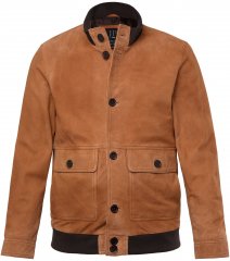 JP1880 Jacket Leather Lamb Nappa Brown