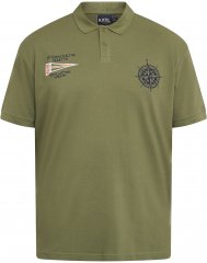 North Latitude 61129 Polo Piqué avec Broderie Poitrine Vert Olive