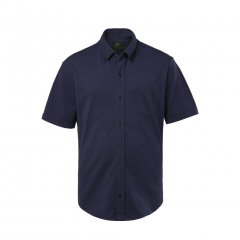 JP1880 Shirt Pique Short Sleeve Flexnamic Night Blue TALL