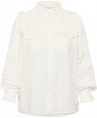 Kaffe Curve Jessa Shirt Long Sleeve White