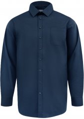 D555 Oliver Chemise Stretch Manches Longues Anti-Taches Sans Repassage Bleu Marine