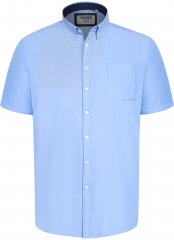 D555 James Chemise Oxford Manches Courtes TALL Bleu Ciel