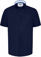 D555 James Chemise Oxford Manches Courtes TALL Bleu Marine