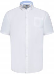 D555 James Chemise Oxford Manches Courtes TALL Blanche