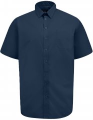 D555 Lucas Chemise Stretch Manches Courtes Anti-Taches Sans Repassage Bleu Marine