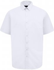 D555 Lucas Chemise Stretch Manches Courtes Anti-Taches Sans Repassage Blanche