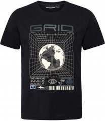 North Latitude 53333 Grid Printed T-Shirt Black