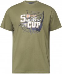 North Latitude 61119 T-Shirt Imprimé Vert Olive