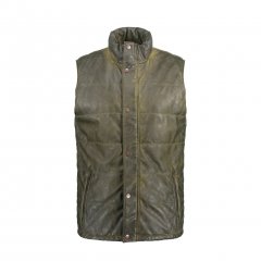 JP1880 Quilted Gilet Vintage Leather Green