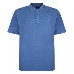 Espionage P074C Polo Manches Courtes Bleu Barbeau